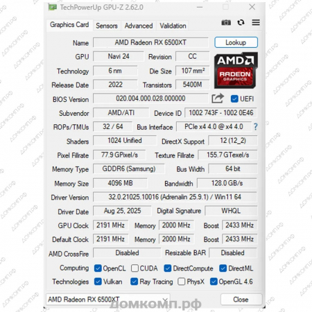 фото Видеокарта PRO AMD Radeon RX 6500 XT [R51-RX6500XT-4G] в оренбурге